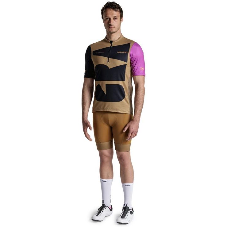 X-BIONIC COREFUSION GRAVEL JERSEY MEN MULTI COLOR/PEANUT BUTTER
