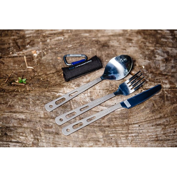 LIFEVENTURE Knife Fork Spoon Set - Titanium