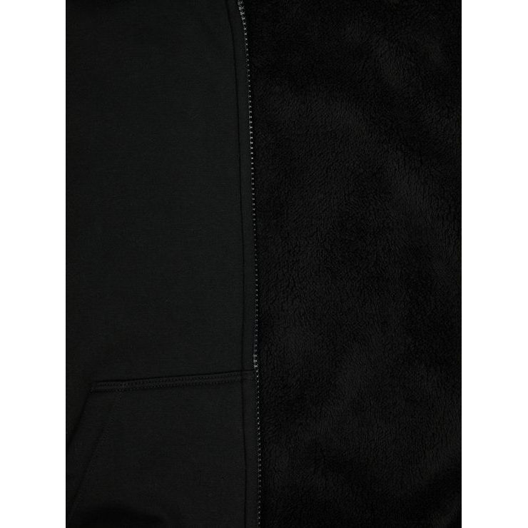 GAP 835289-00 Dětská zateplená sherpa mikina Černá