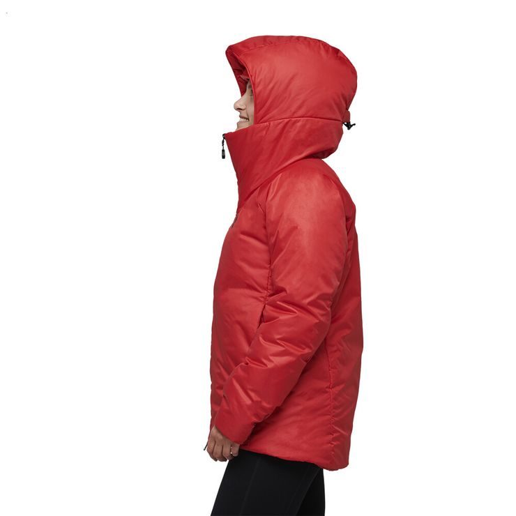 BLACK DIAMOND W BELAY PARKA Coral Red