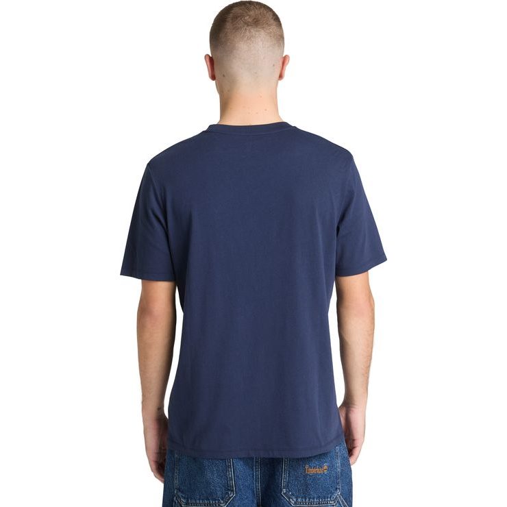 TIMBERLAND Tree Logo Lake House Graphic Tee Peacoat