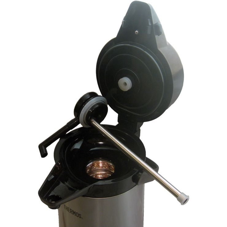 THERMOS Skleněná termokonvice s pumpou 1,9 l metalicky šedá