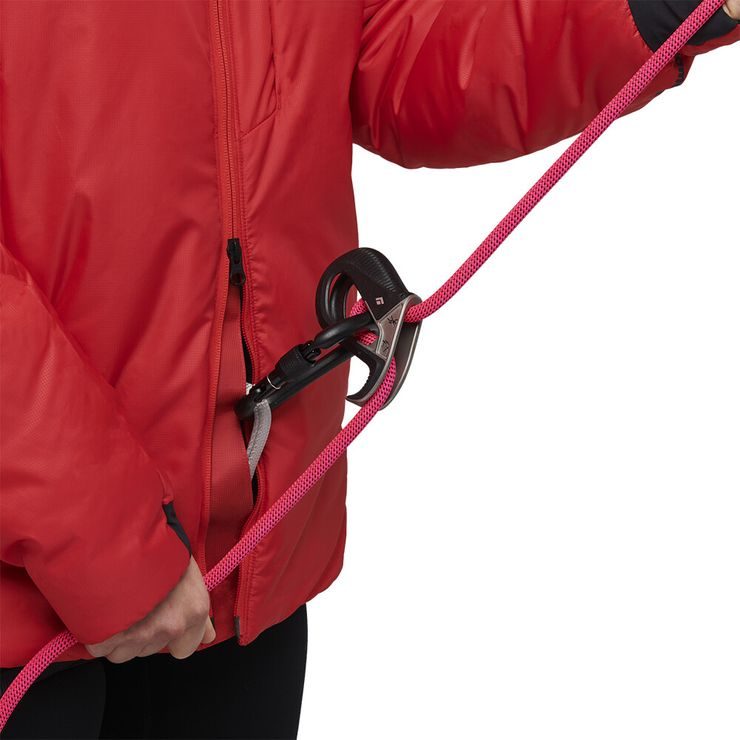 BLACK DIAMOND W BELAY PARKA Coral Red