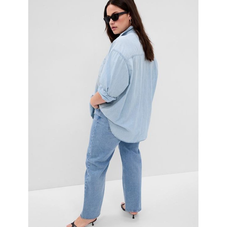 GAP 797179-00 Džínová košile oversize Modrá