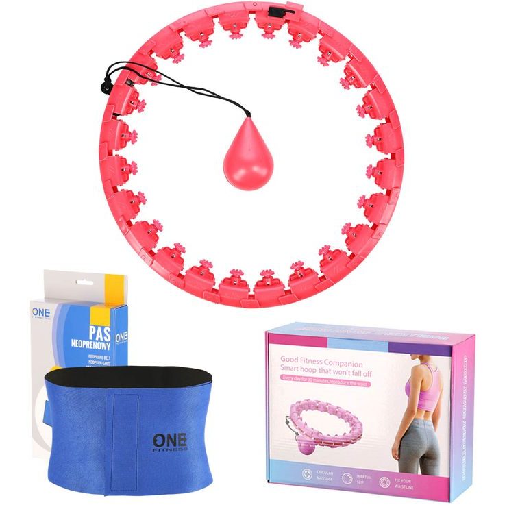 HMS Masážní hula hoop FH01 se závažím červená