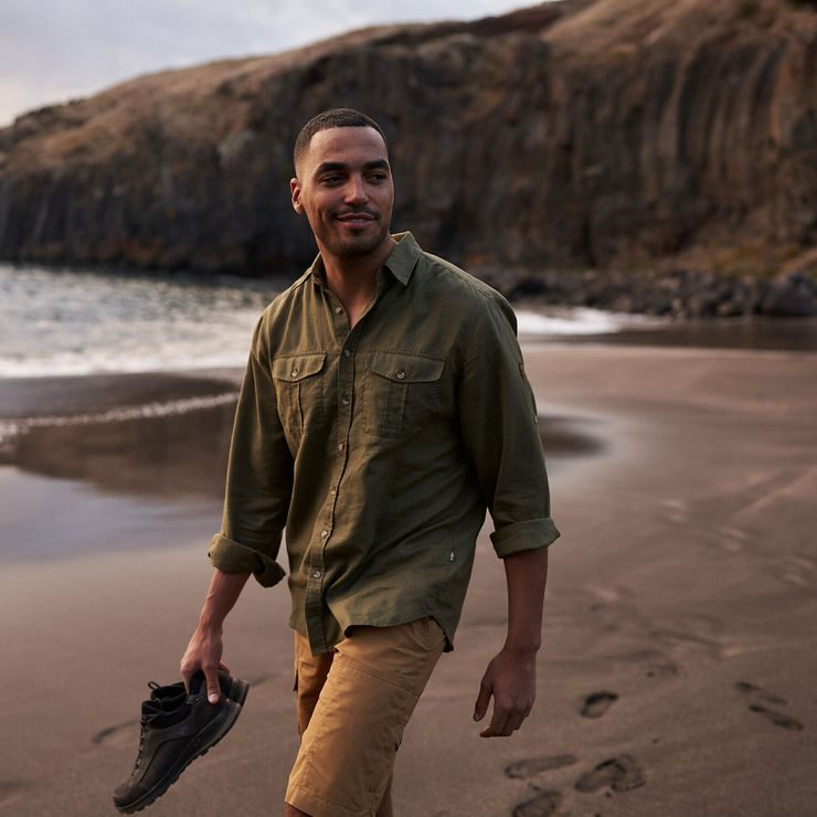 FJÄLLRÄVEN Övik Travel Shirt LS M Dusty Rose