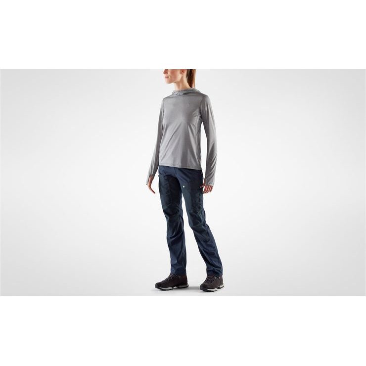 FJÄLLRÄVEN Abisko Sun-hoodie W Shark Grey
