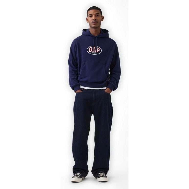 GAP 887935-01 Oversize mikina s logem VintageSoft Tmavě modrá