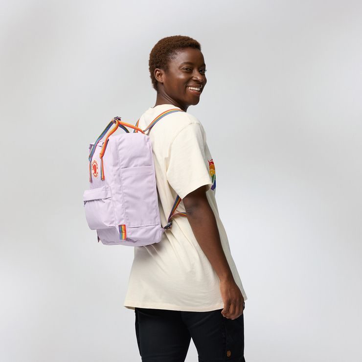 FJÄLLRÄVEN Kånken Rainbow 16 Chalk Rose-Rainbow