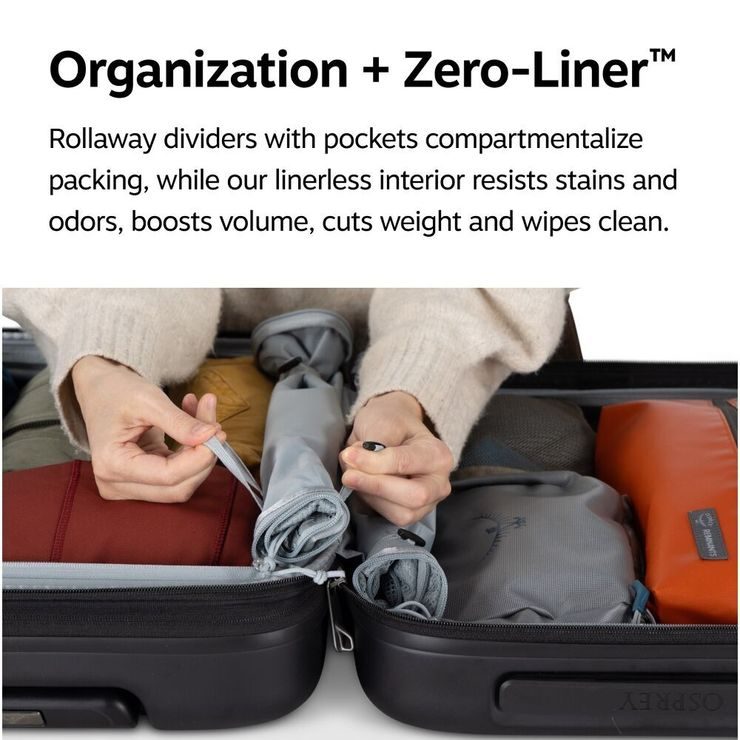 OSPREY Ozone Hardside Expandable 34+10L Carry-On Black