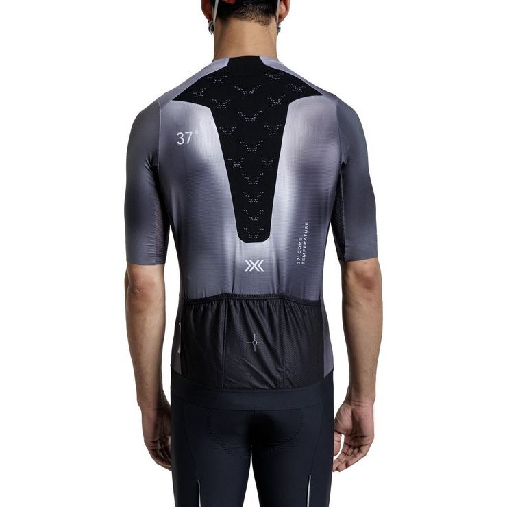 X-BIONIC COREFUSION AERO JERSEY SS MEN DARK MONOCHROMATIC HEATMAP