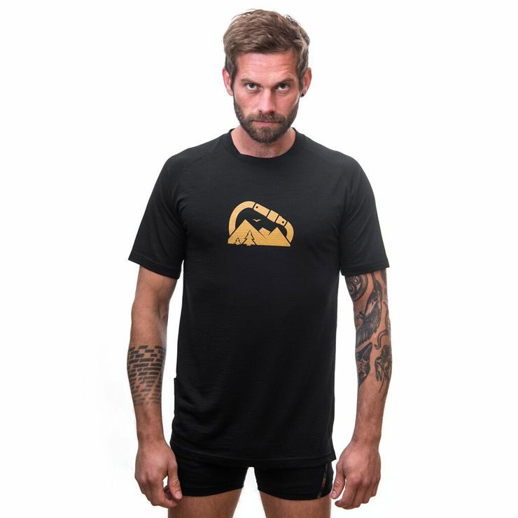 SENSOR MERINO AIR PT SUMMIT pánské triko kr.rukáv černá