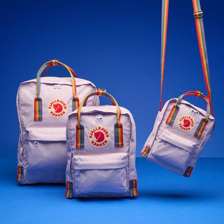 FJÄLLRÄVEN Kånken Rainbow 16 Chalk Rose-Rainbow