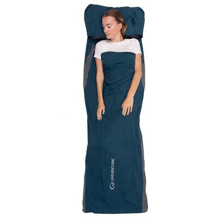 LIFEVENTURE Cotton SB Liner Ultimate Mummy 220 × 56–85 cm
