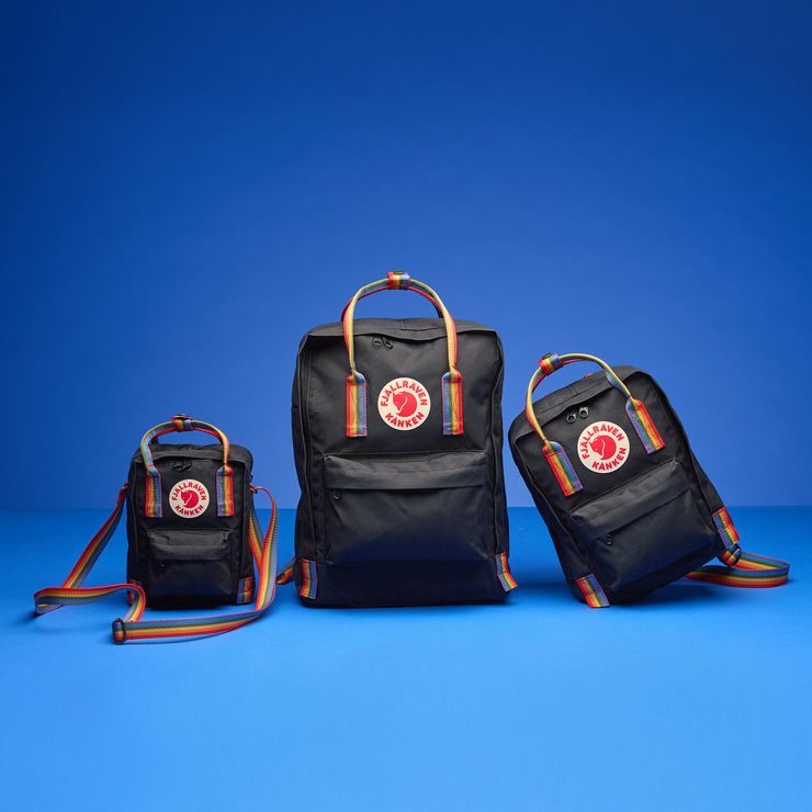 FJÄLLRÄVEN Kånken Rainbow Mini 7 Chalk Rose-Rainbow