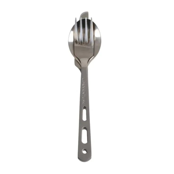 LIFEVENTURE Knife Fork Spoon Set - Titanium