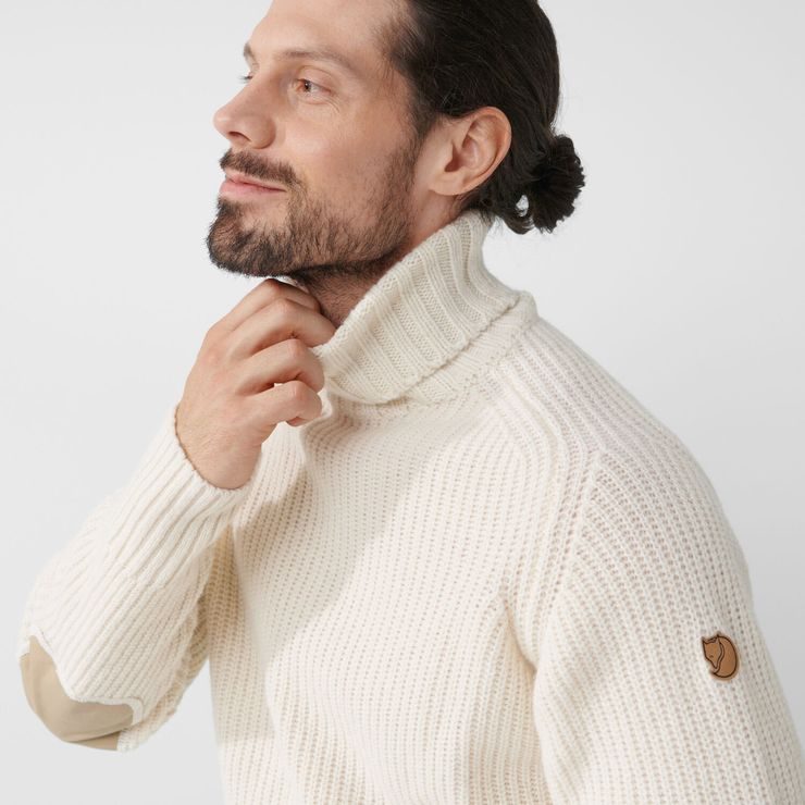 FJÄLLRÄVEN Övik Roller Neck Sweater M Chalk White
