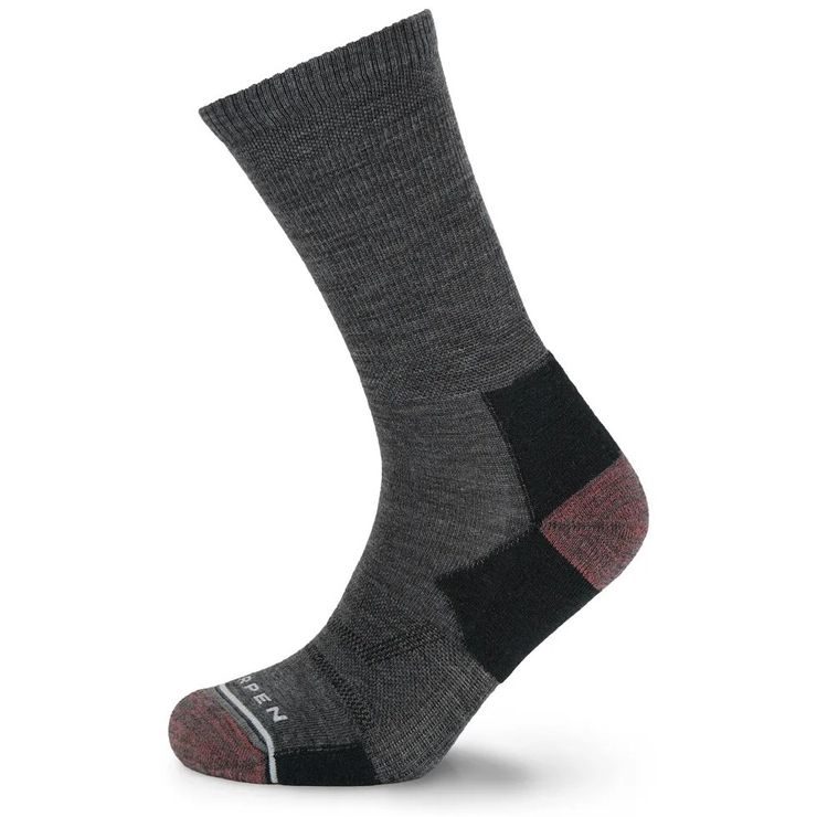 LORPEN MERINO HIKE LIGHT CREW W, WHALES GREY