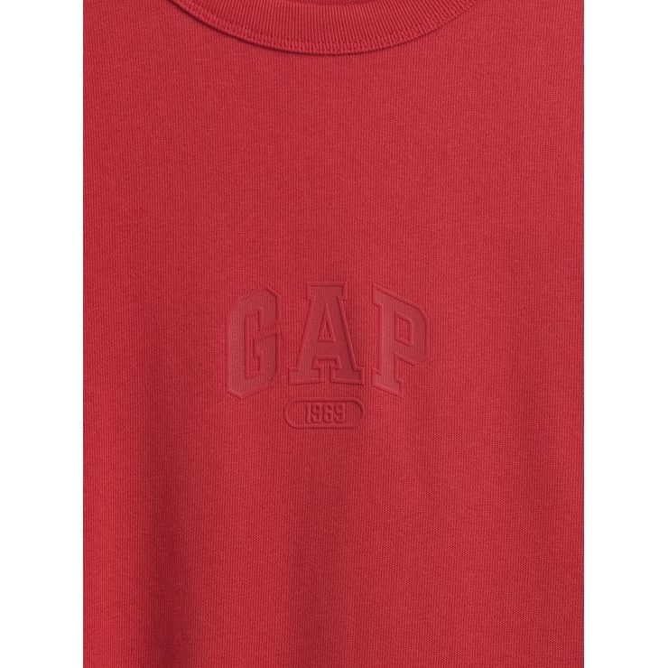 GAP 874467-07 Crop tričko s logem 1969 Heavyweight Červená