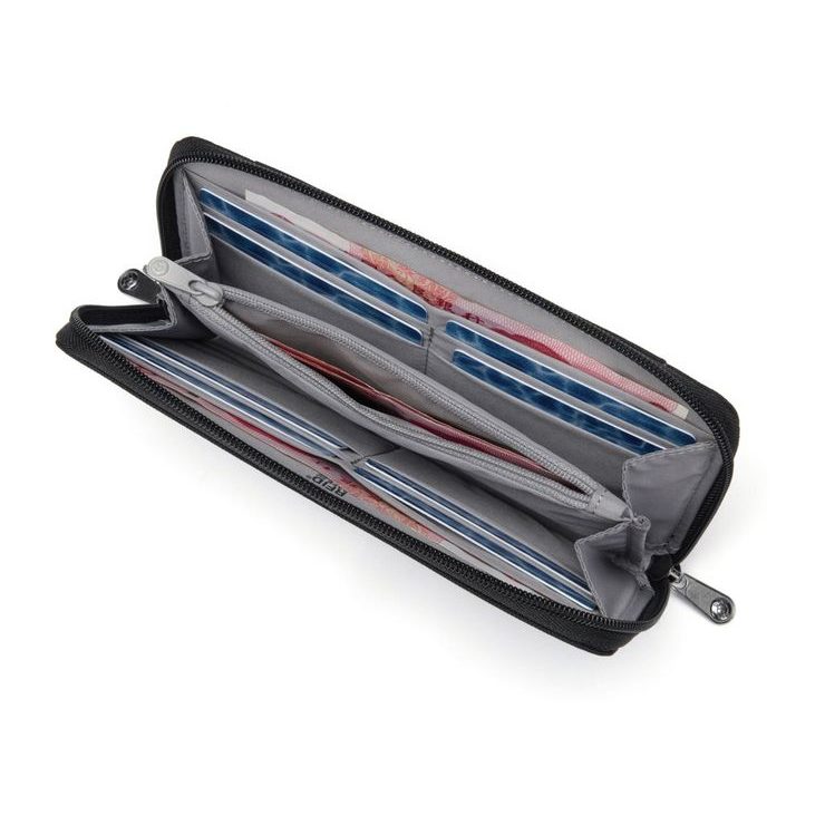 PACSAFE RFIDSAFE CONTINENTAL WALLET jet black
