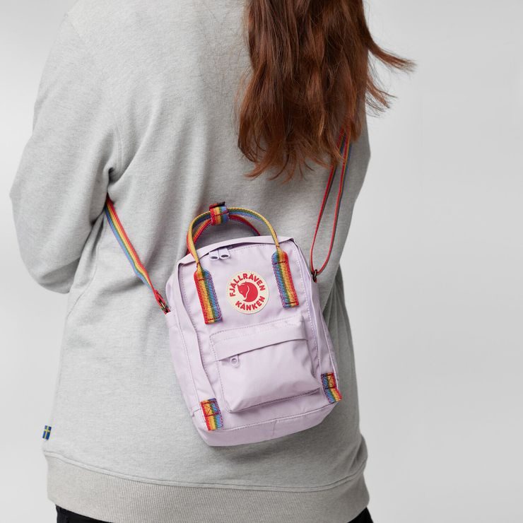 FJÄLLRÄVEN Kånken Rainbow Sling Pastel Lavender-Rainbow