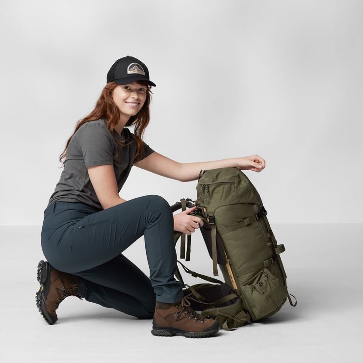 FJÄLLRÄVEN Abisko Trail Stretch Trousers W Suede Brown