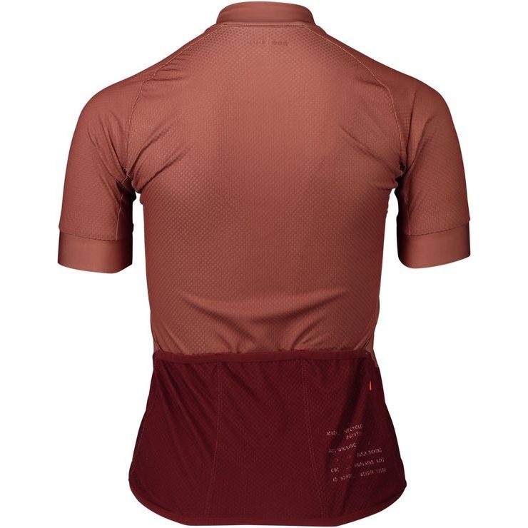 POC W's Essential Road Logo Jersey Himalayan Salt/Garnet Red