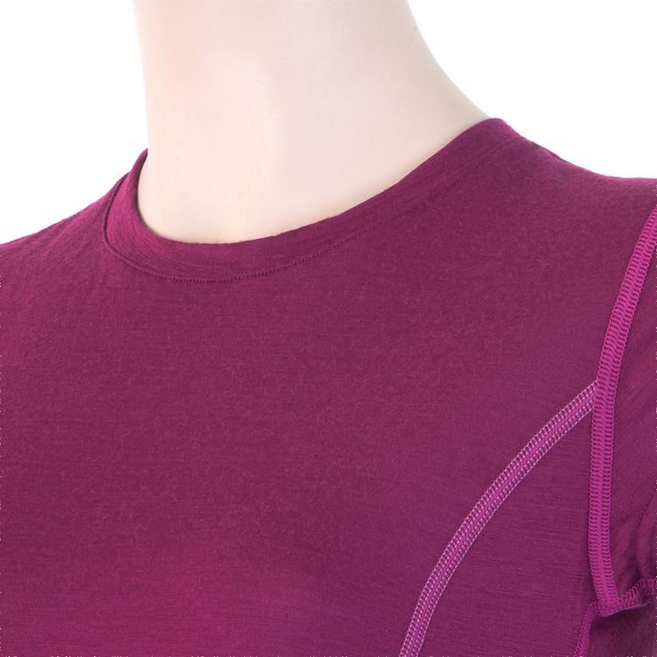 SENSOR MERINO ACTIVE dámské triko kr.rukáv lilla