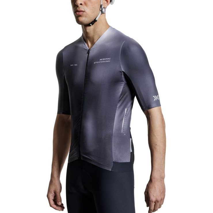 X-BIONIC COREFUSION AERO JERSEY SS MEN DARK MONOCHROMATIC HEATMAP