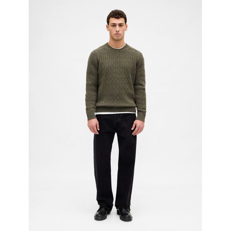GAP 807068-00 Pletený svetr z Merino vlny Zelená