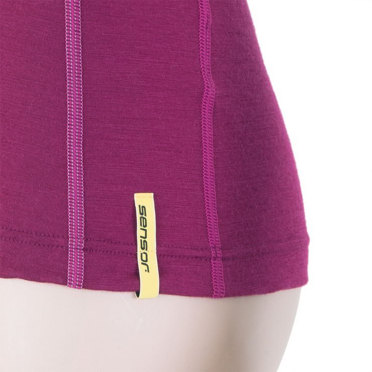 SENSOR MERINO ACTIVE dámské triko kr.rukáv lilla