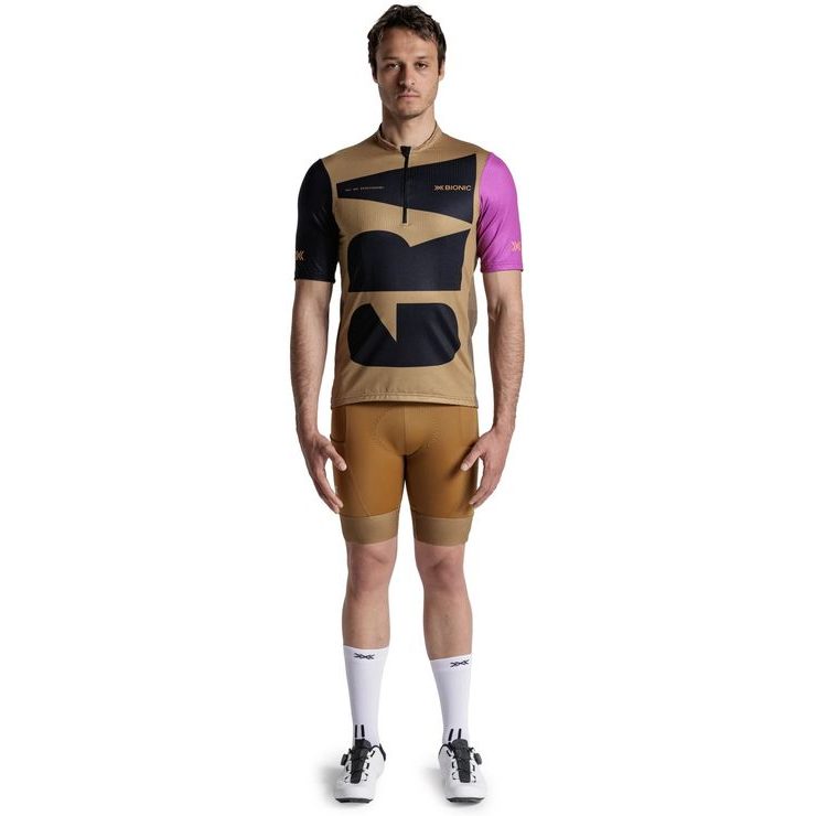 X-BIONIC COREFUSION GRAVEL JERSEY MEN MULTI COLOR/PEANUT BUTTER