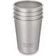 KLEAN KANTEEN Steel Cup - 4 Pack - brushed stainless 296 ml