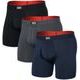 SAXX MULTI-SPORT MESH BOXER BRIEF FLY 3PK turbulence/navy/black