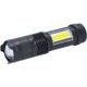 SOLIGHT WN49 LED nabíjecí kapesní svítilna se zoomem, 100lm + 70lm, Li-Ion, USB, černá