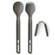 SEA TO SUMMIT Frontier UL Cutlery Set - [2 Piece] Long Handle Spoon and Spork, Grey
