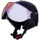 BLIZZARD Double Visor ski helmet, black matt/orange lens/mirror