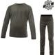 SENSOR MERINO AIR SET dětský triko dl.rukáv + spodky, olive green