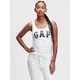 GAP 585421-01 Tílko GAP logo print Bílá