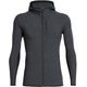 ICEBREAKER M Descender LS Zip Hood, JET HTHR/BLACK