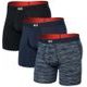 SAXX MULTI-SPORT MESH BOXER BRIEF FLY 3PK wavelength/navy/black