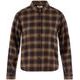 FJÄLLRÄVEN Övik Boxy Flannel Shirt W Black-Wood Brown