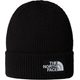 THE NORTH FACE TNF LOGO BOX CUFFED BEANIE, TNF BLACK