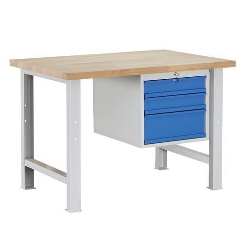 Dílenský stůl Weld 3Z, 84 x 120 x 80 cm, šedý