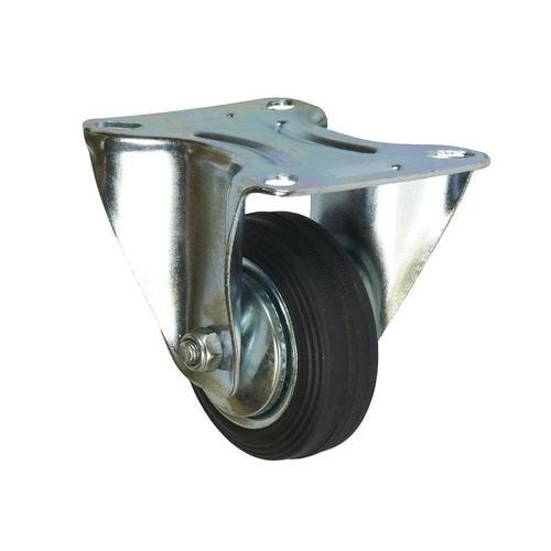 Gumové transportní kolo s přírubou, průměr 80 mm, pevné, valivé ložisko