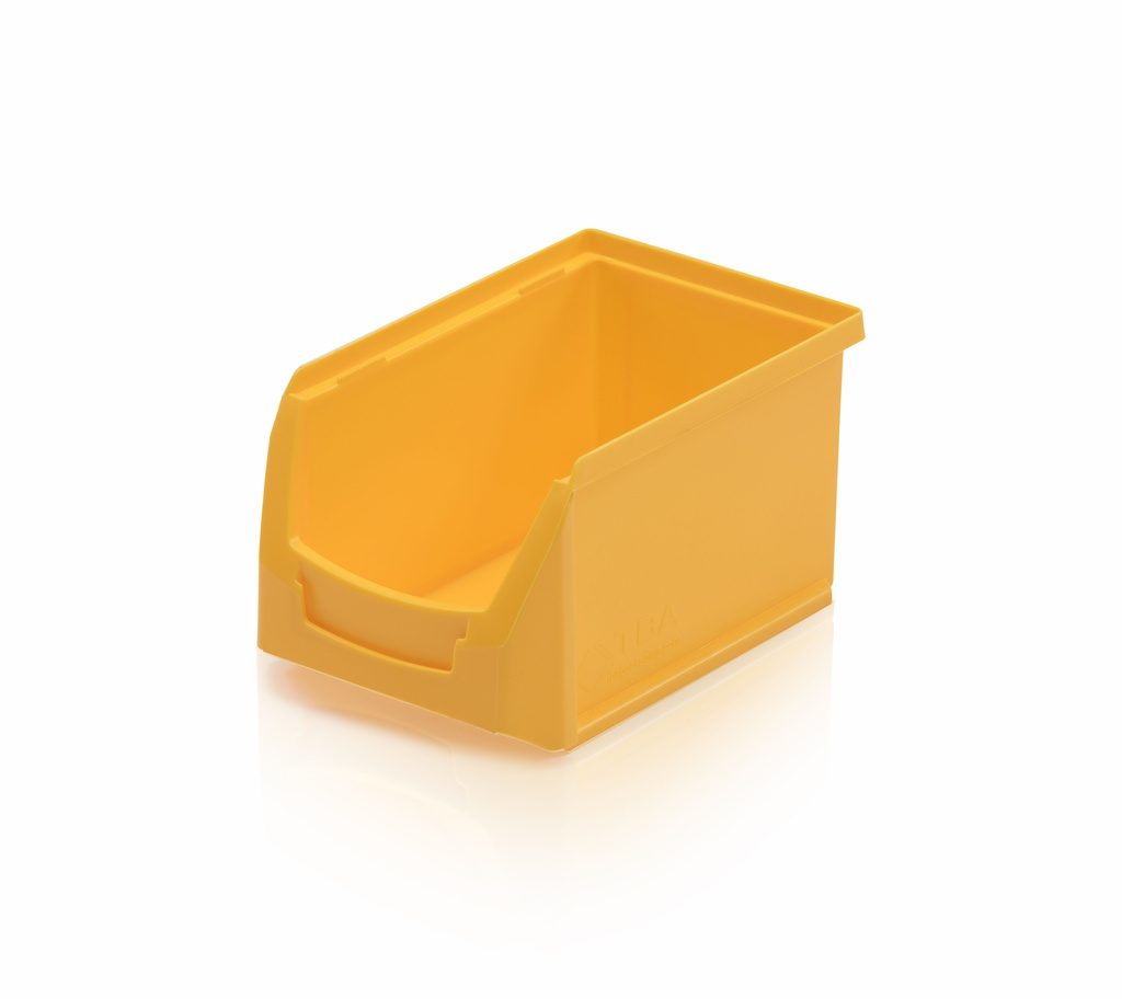 Ebal.cz - obalový materiál - Ukládací box B - žlutá - Typ B, rozměr 23x15  cm - Ukládací boxy, Ukládací boxy, Plastové přepravky, Plastové obaly