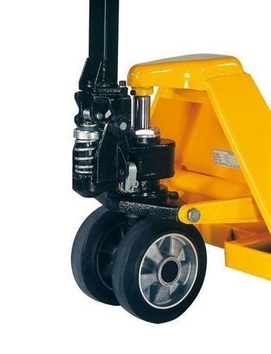 Ebal.cz - obalový materiál - Paletový vozík s krátkými vidlicemi, do 2 000  kg, gumová řídicí kola - Paletové vozíky - Paletové vozíky, Manipulační  technika