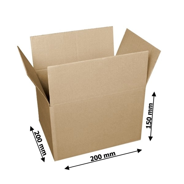 Ebal.cz - obalový materiál - Klopová krabice 3VVL, 200x200x150 mm, 25 ks -  Klopové krabice 3VVL - Kartonové krabice, Obaly a obalová technika