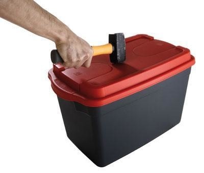 Ebal.cz - obalový materiál - Plastový odolný úložný box s víkem, 45 l -  Plastové úložné boxy - Úložné a přepravní boxy, Boxy, krabice, bedny,  Nádoby, boxy a přepravky, Průmyslové prostory