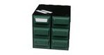 Modulový organizér PS, 6 zásuvek, 228 x 225, černý/zelený